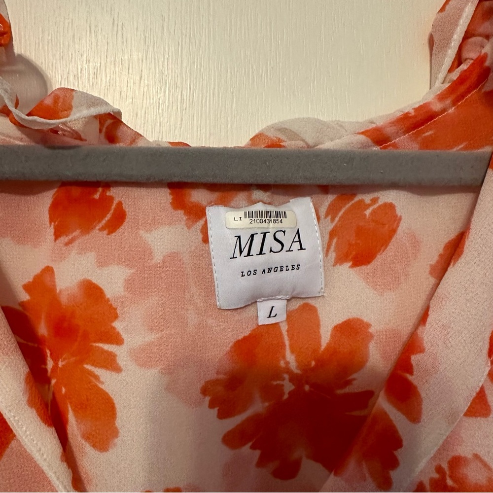 MISA orange and white floral dress - Picture 6 of 6